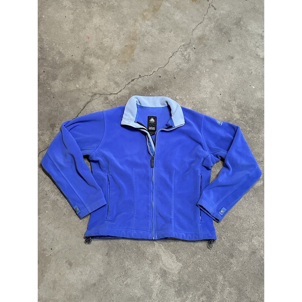 Nike ACG Jacket Womens Medium‎ Yellow Light blue Layer 2 Therma-Fit Fleece EUC